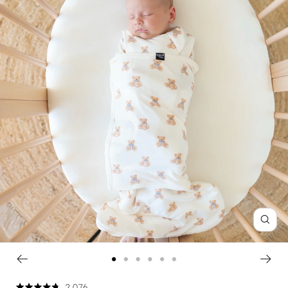 Kyte BABY Swaddle with Bear Print